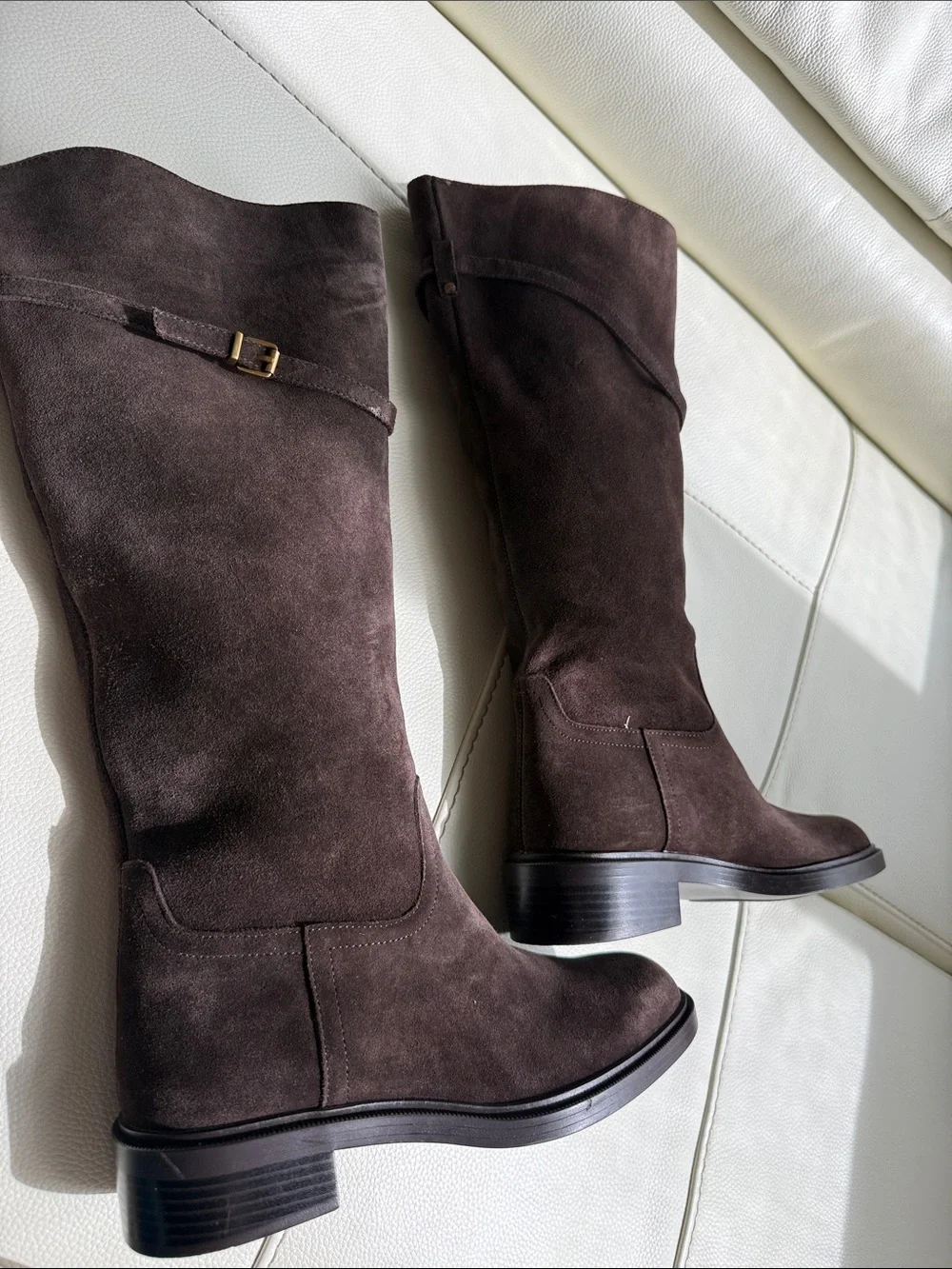 Zara Split Suede Riding Boots